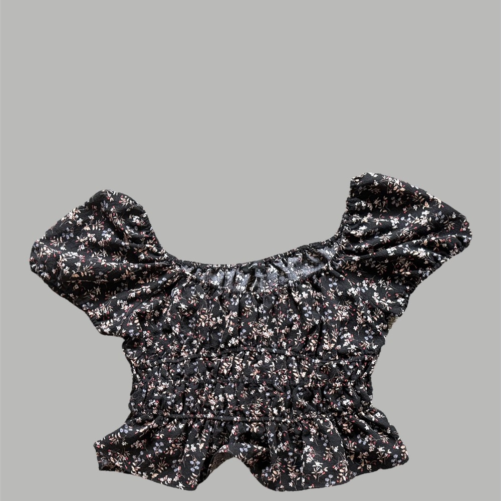 Floral Black Women's Top